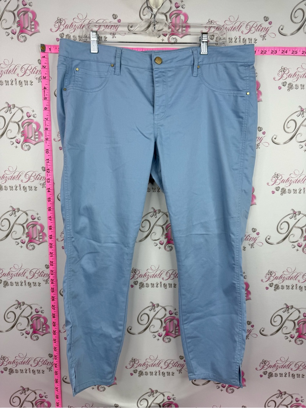 RW&CO. Pants jegging Natalie Pale Blue Straight Leg Pants